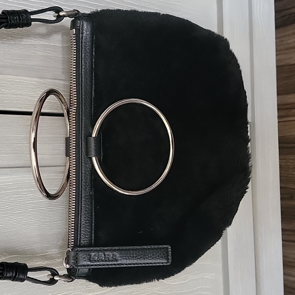 Kara Leather/ Shearling Crossbody - image 3